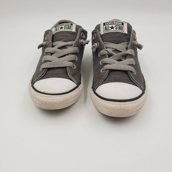 Converse All Star Junior Sz 1 Low Top Sneakers Gray Padded Lace Up Chuck… - Picture 7 of 9